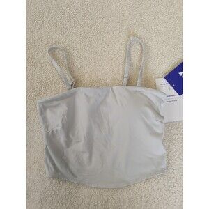 Joy Lab Longline Bra Quill Gray XS  Built In Bra Convertible Strap